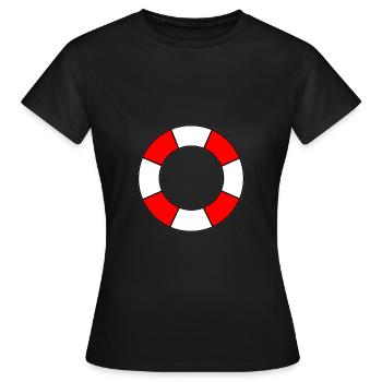 Bouée de sauvetage Sauveteur Sauveteur - T-shirt Femme - noir - Devant - AI Model Female 172 dark (172cm)