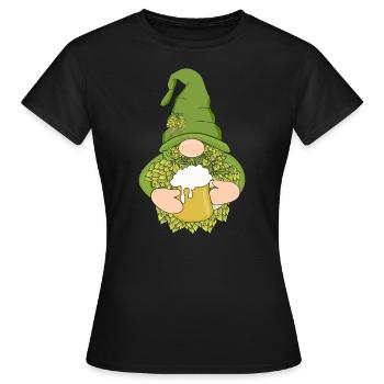Gnome du houblon - T-shirt Femme - noir - Devant - AI Model Female 172 dark (172cm)