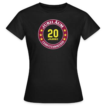 Zahntechnikerin Jubiläum 20 Jahre 20 jähriges Jubi - Frauen T-Shirt - Schwarz - Vorne - AI Model Female 172 dark (172cm)