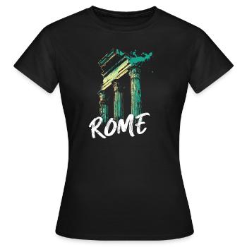 Rome, historic city - Women's T-Shirt - black - Front - AI Model Female 172 dark (172cm)