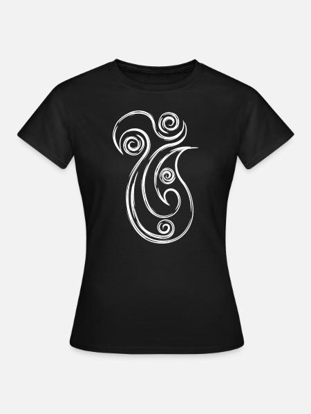 Hei Matau Angelhaken Maori Symbol - Dame-T-shirt - sort