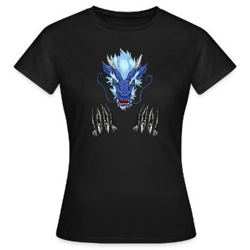 Chinese Dragon Head Scratch Monster Mythical Gift - Frauen T-Shirt - Schwarz - Vorne - AI Model Female 172 dark (172cm)