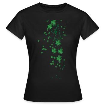 St.Patricks Day, Irlande, Irlande, Klee,Stars - T-shirt Femme - noir - Devant - AI Model Female 172 dark (172cm)