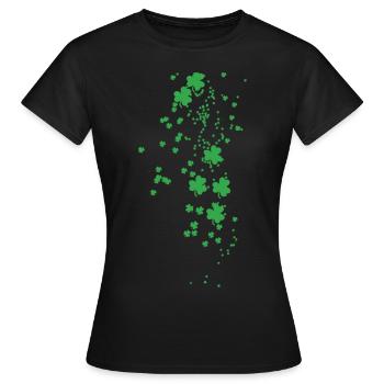 St.Patricks Day, Irlande, Irlande, Klee,Stars - T-shirt Femme - noir - Devant - AI Model Female 172 dark (172cm)