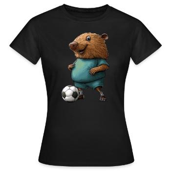 Fussball Maulwürfe - Frauen T-Shirt - Schwarz - Vorne - AI Model Female 172 dark (172cm)