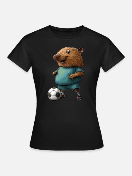 Fussball Maulwürfe - Frauen T-Shirt - Schwarz