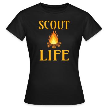 SCOUT: Scout Life - Frauen T-Shirt - Schwarz - Vorne - AI Model Female 172 dark (172cm)