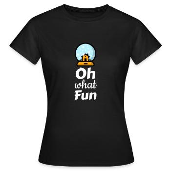 ChristmasVillage Snow Globe - Women's T-Shirt - black - Front - AI Model Female 172 dark (172cm)