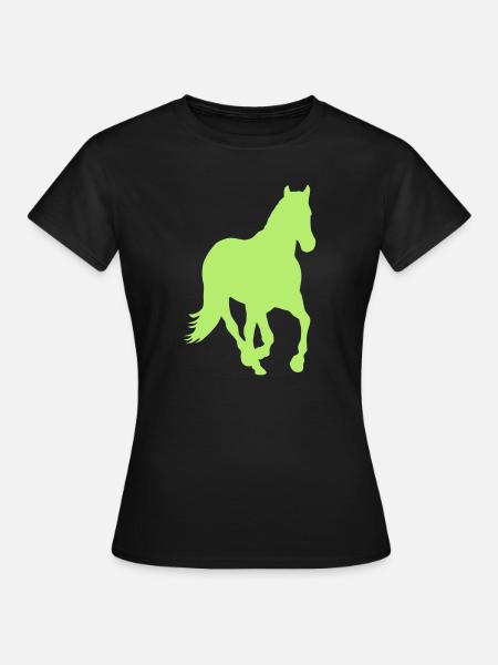 Pferd Pony Wildpferd - Frauen T-Shirt - Schwarz