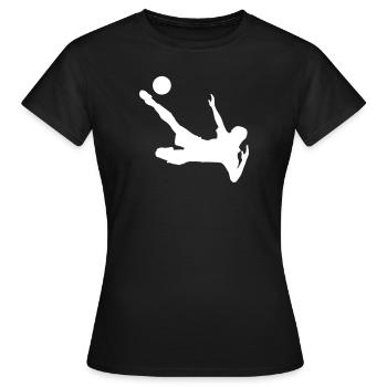 Fussballspieler - Frauen T-Shirt - Schwarz - Vorne - AI Model Female 172 dark (172cm)