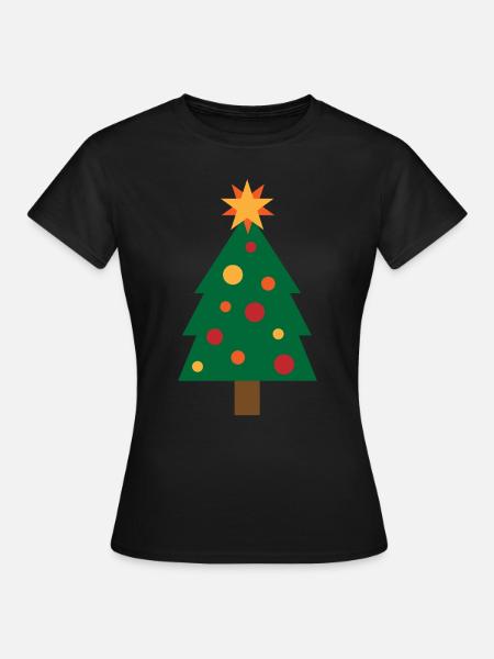 Weihnachtsbaum / Tannenbaum / Christmas Tree - Frauen T-Shirt - Schwarz