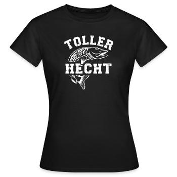 Hecht - Frauen T-Shirt - Schwarz - Vorne - AI Model Female 172 dark (172cm)
