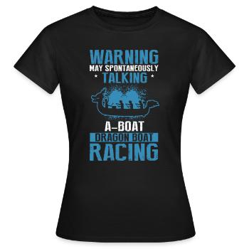Entraîneur de bateau-dragon et bateau-dragon - T-shirt Femme - noir - Devant - AI Model Female 172 dark (172cm)