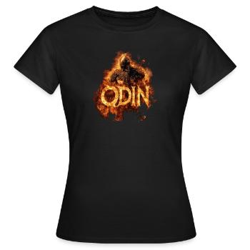 Odin Edda Viking Vikings Wikinger - Frauen T-Shirt - Schwarz - Vorne - AI Model Female 172 dark (172cm)