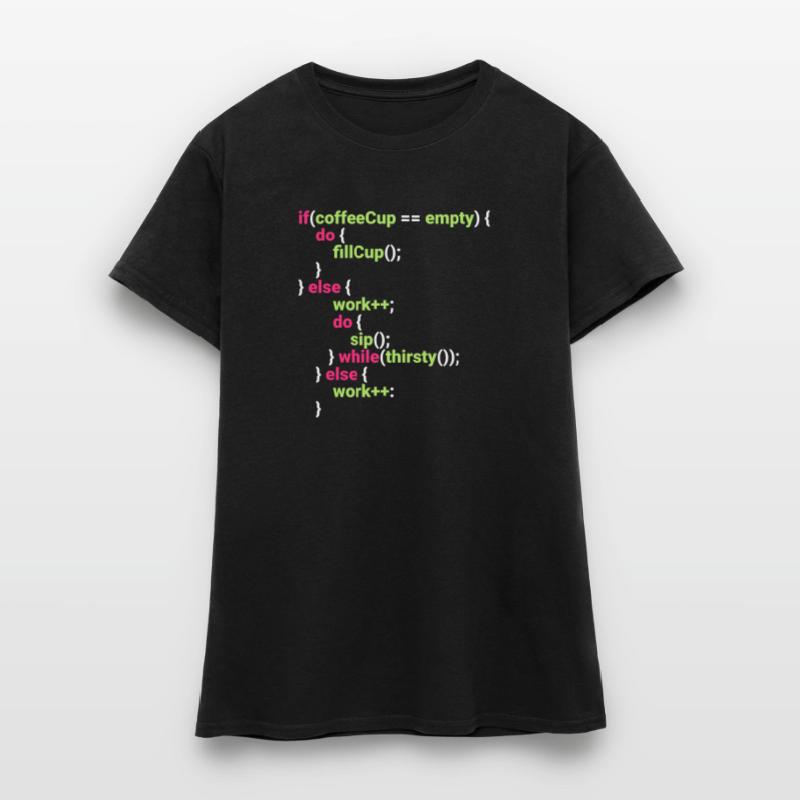Codierarbeit Coffe Frauen T-Shirt
