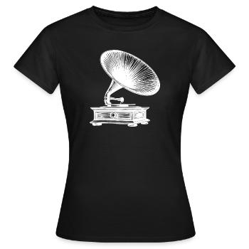 Gramophone Record SKizze - T-shirt Femme - noir - Devant - AI Model Female 172 dark (172cm)