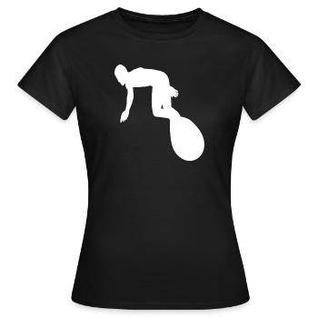 Surfing Surfer Surfboard Wellenreiten Wellenreiter - Frauen T-Shirt - Schwarz - Vorne - AI Model Female 172 dark (172cm)