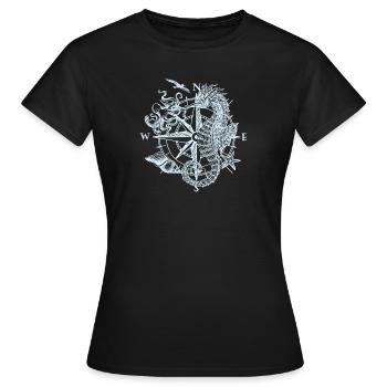 Compass - Women's T-Shirt - black - Front - AI Model Female 172 dark (172cm)