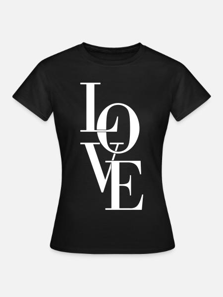 Love Typographie - Frauen T-Shirt - Schwarz