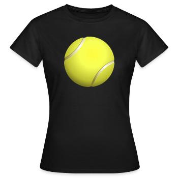 Tennis ball - Women's T-Shirt - black - Front - AI Model Female 172 dark (172cm)