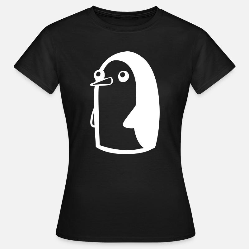 Süßer Pinguin Comic - Frauen T-Shirt - Schwarz