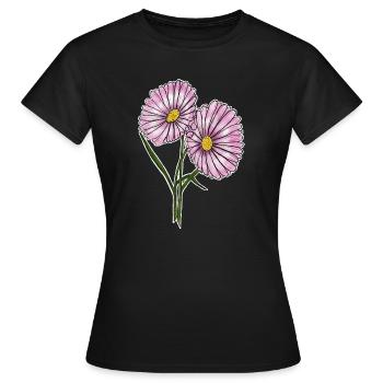 Pâquerette - T-shirt Femme - noir - Devant - AI Model Female 172 dark (172cm)