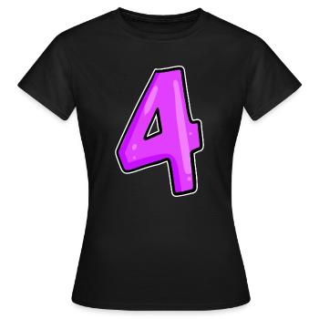 4 Pink Pink - Women's T-Shirt - black - Front - AI Model Female 172 dark (172cm)