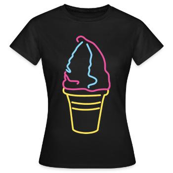 Glace molle colorée - T-shirt Femme - noir - Devant - AI Model Female 172 dark (172cm)