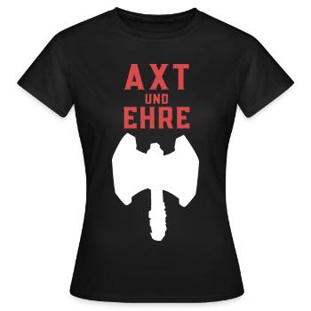 Axt und Ehre - Frauen T-Shirt - Schwarz - Vorne - AI Model Female 172 dark (172cm)