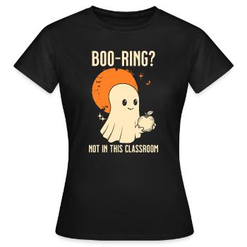 Funny Teacher Skeleton Halloween Classroom - Women's T-Shirt - black - Front - AI Model Female 172 dark (172cm)