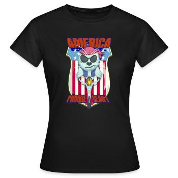 america phoque YEAH - T-shirt Femme - noir - Devant - AI Model Female 172 dark (172cm)