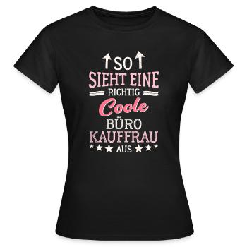 Cool office clerk for office management - Women's T-Shirt - black - Front - AI Model Female 172 dark (172cm)