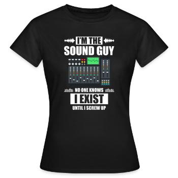 Je suis le technicien du son, ingénieur du son - T-shirt Femme - noir - Devant - AI Model Female 172 dark (172cm)