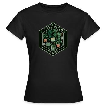 Délice de jardin de plantes mangez et dormez - T-shirt Femme - noir - Devant - AI Model Female 172 dark (172cm)