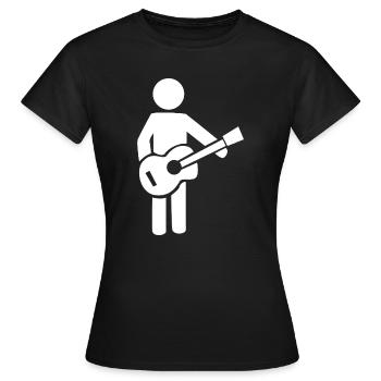 Guitariste Silhouette Music Design - T-shirt Femme - noir - Devant - AI Model Female 172 dark (172cm)
