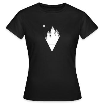 Forêt Triangle Forêt - T-shirt Femme - noir - Devant - AI Model Female 172 dark (172cm)