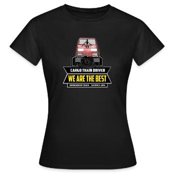 Chauffeur de train de fret - Zugführer Baureihe 185 - T-shirt Femme - noir - Devant - AI Model Female 172 dark (172cm)