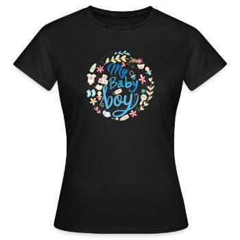 idée de cadeau naissance bébé enfant né naissance - T-shirt Femme - noir - Devant - AI Model Female 172 dark (172cm)