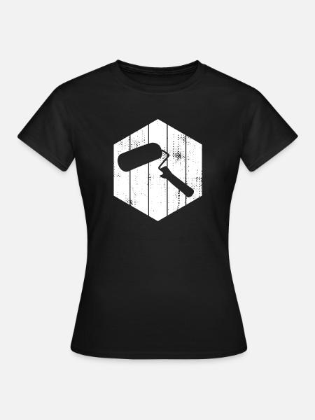 Farbroller Skizze - Frauen T-Shirt - Schwarz