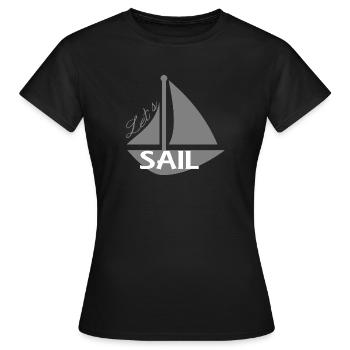 Let s sail - Frauen T-Shirt - Schwarz - Vorne - AI Model Female 172 dark (172cm)