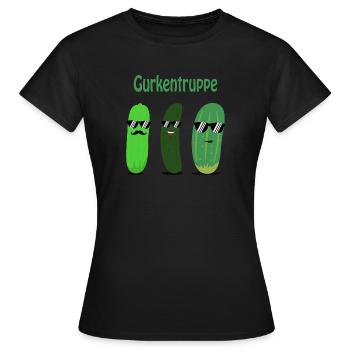 Concombre - concombre - soupe de concombre - T-shirt Femme - noir - Devant - AI Model Female 172 dark (172cm)