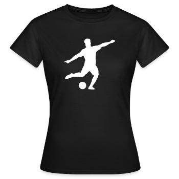 Joueur de football Joueur de football - T-shirt Femme - noir - Devant - AI Model Female 172 dark (172cm)