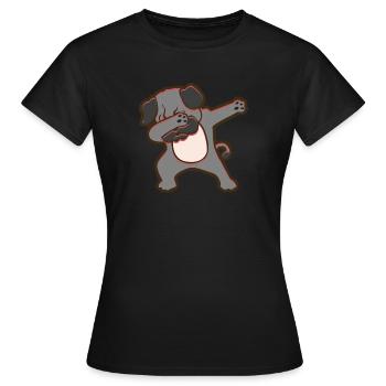 Chien dab - T-shirt Femme - noir - Devant - AI Model Female 172 dark (172cm)