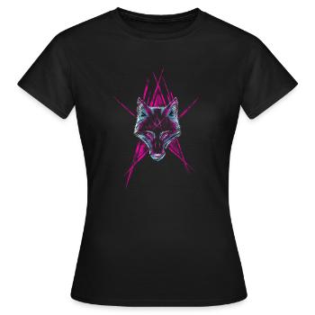 Wolf Start - T-shirt Femme - noir - Devant - AI Model Female 172 dark (172cm)