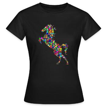Cheval - T-shirt Femme - noir - Devant - AI Model Female 172 dark (172cm)