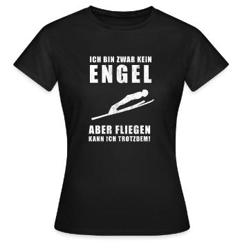 Skispringen | Skispringer | Skisprung | Skifliegen - Frauen T-Shirt - Schwarz - Vorne - AI Model Female 172 dark (172cm)