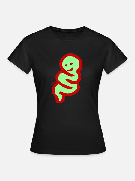 be happy - Frauen T-Shirt - Schwarz