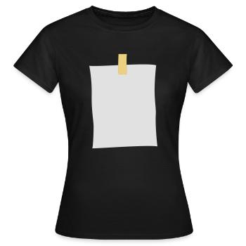 post_it_note - Frauen T-Shirt - Schwarz - Vorne - AI Model Female 172 dark (172cm)