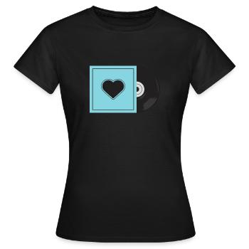 Schallplatte - Frauen T-Shirt - Schwarz - Vorne - AI Model Female 172 dark (172cm)
