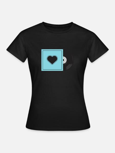 Schallplatte - Frauen T-Shirt - Schwarz